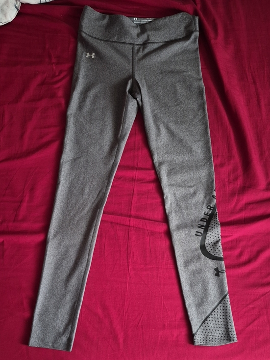 Under Armour Pants - Under Armour Gray Women's Athletic Leggings with Logo Detail
